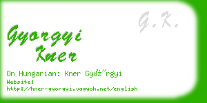 gyorgyi kner business card